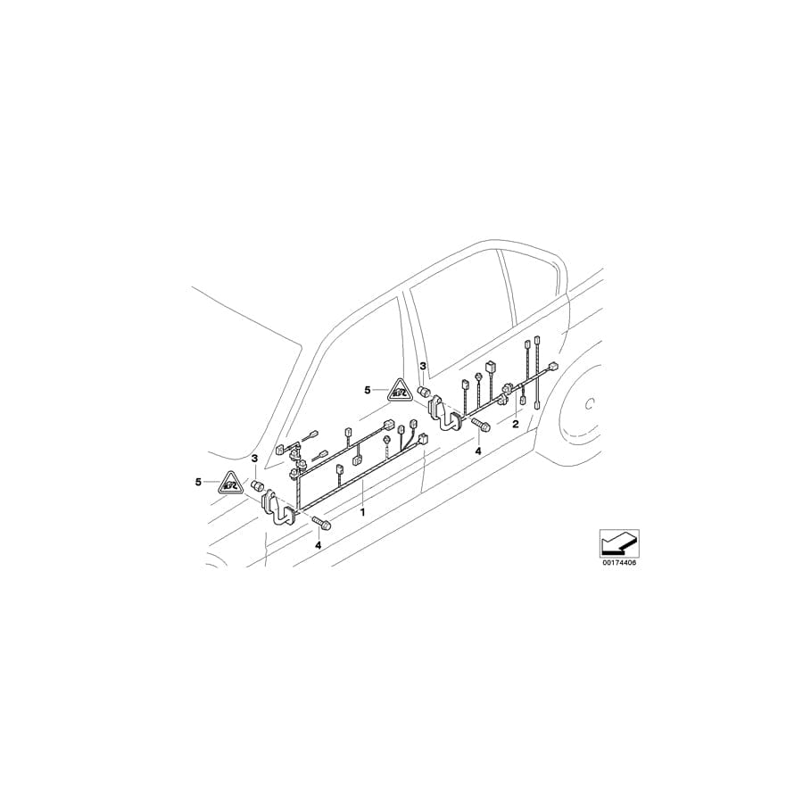 Genuine BMW 61128382131 E38 Wiring Drivers Side (Inc. 750i, 740i & 730i) | Duco Car Parts UK Car Parts