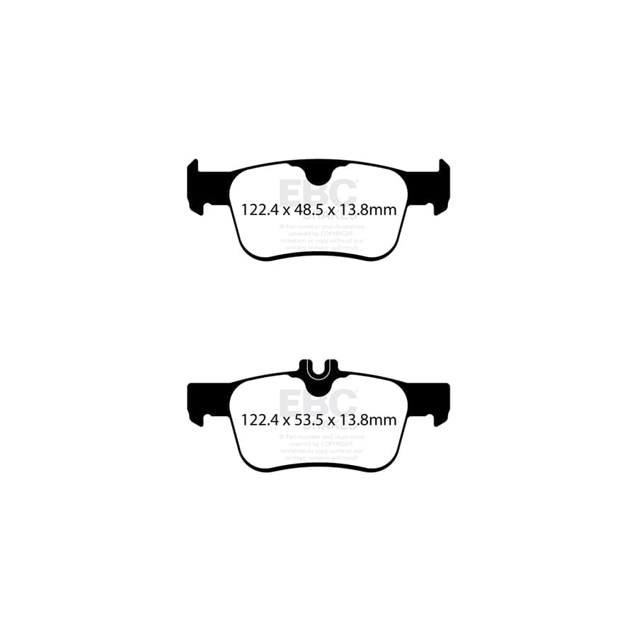 EBC PD03KR1008 Honda Civic Yellowstuff Rear Brake Pad & Plain Disc Kit - ATE Caliper 2 | Duco Car Parts UK Car Parts