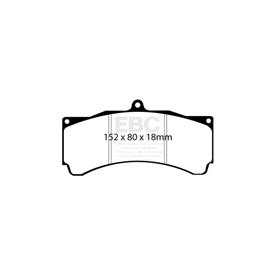 EBC DP8005RP1 Subaru Impreza RP-1 Full Race Front Brake Pads - Brembo Caliper 2 | Duco Car Parts UK Car Parts