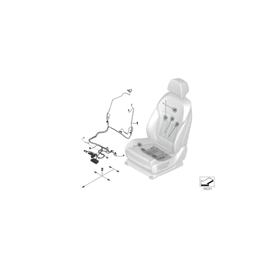 Genuine BMW 61128736207 G07 G05 G06 Wiring Set Seat Left (Inc. X7 50iX, X6 30dX & X5 25dX) | Duco Car Parts UK Car Parts