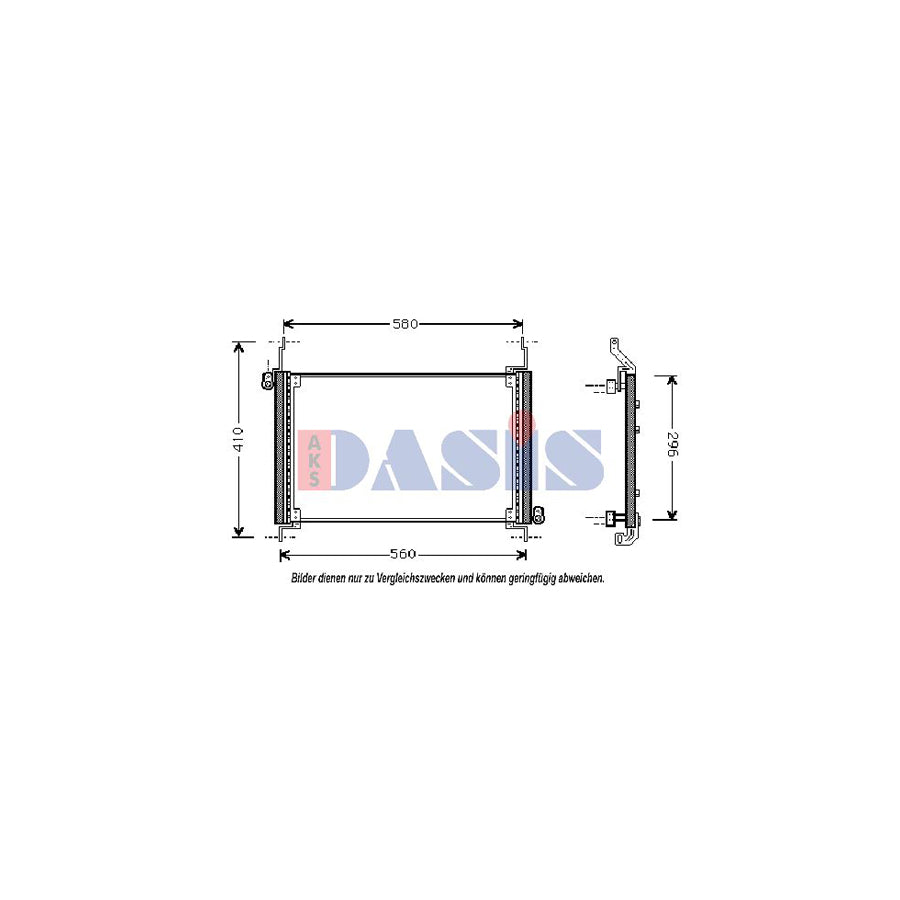 AKS Dasis 082340N Air Conditioning Condenser For Fiat Multipla (186) | Duco Car Parts UK