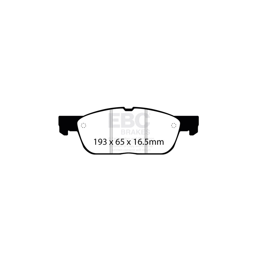 EBC PD16KF140 Ford Focus Mk4 Greenstuff Front Brake Pad & BSD Disc Kit - ATE Caliper 2 | Duco Car Parts UK Car Parts