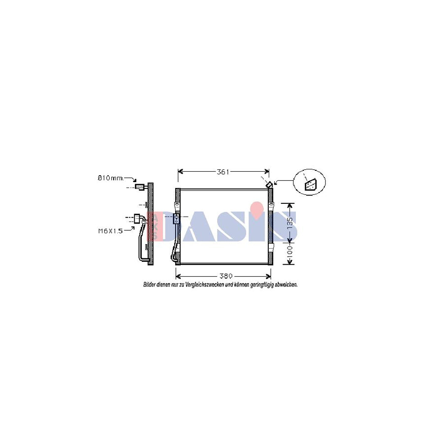 AKS Dasis 372020N Air Conditioning Condenser | Duco Car Parts UK