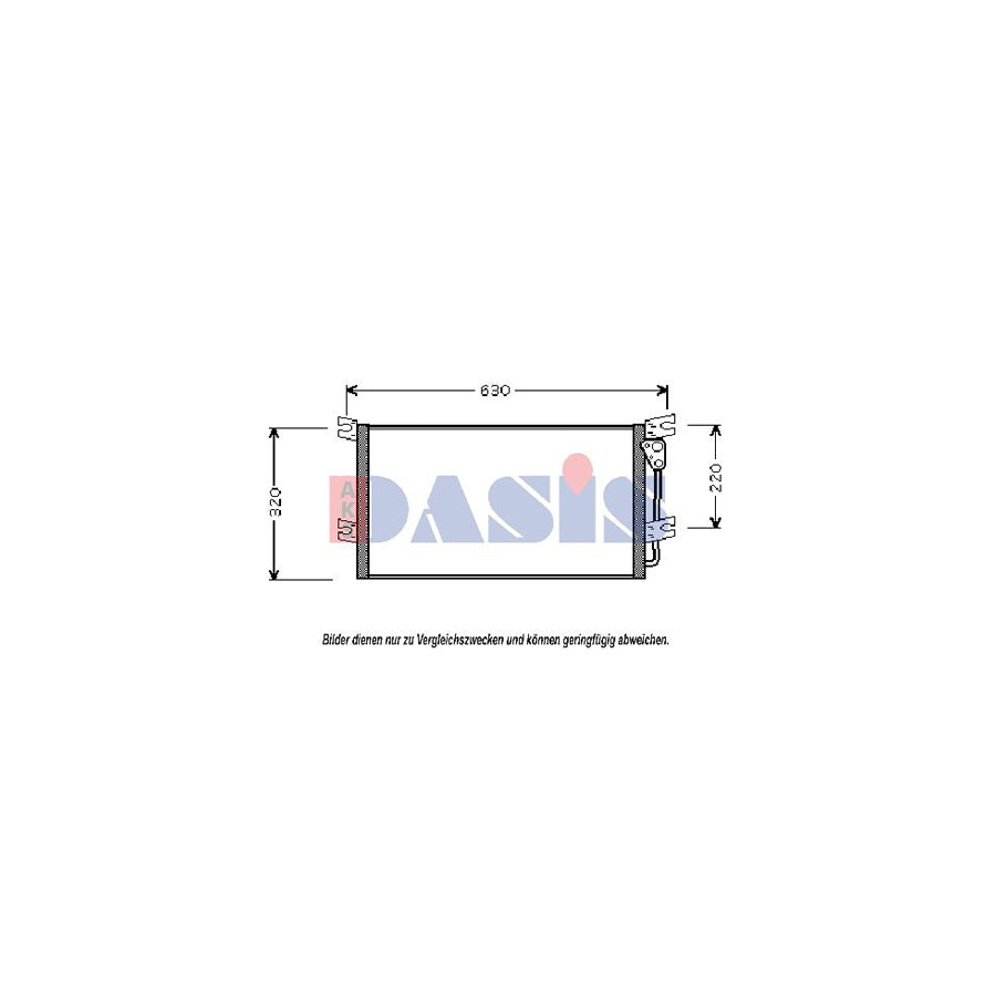 AKS Dasis 142004N Air Conditioning Condenser For Mitsubishi L 400 | Duco Car Parts UK
