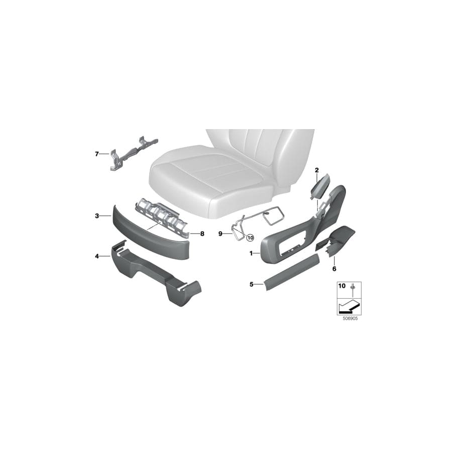 Genuine BMW 52208494744 G07 Cap Outer Right SCHWARZ (Inc. X7 40iX, X7 M50iX & X7 M50dX) | Duco Car Parts UK Car Parts