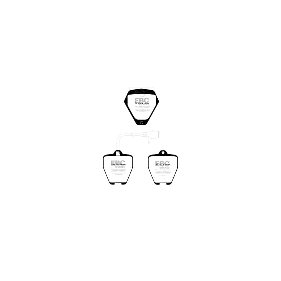 EBC PD18KF027 Audi S4 Yellowstuff Front Brake Pad & BSD Disc Kit - Girling/TRW Caliper 2 | Duco Car Parts UK Car Parts