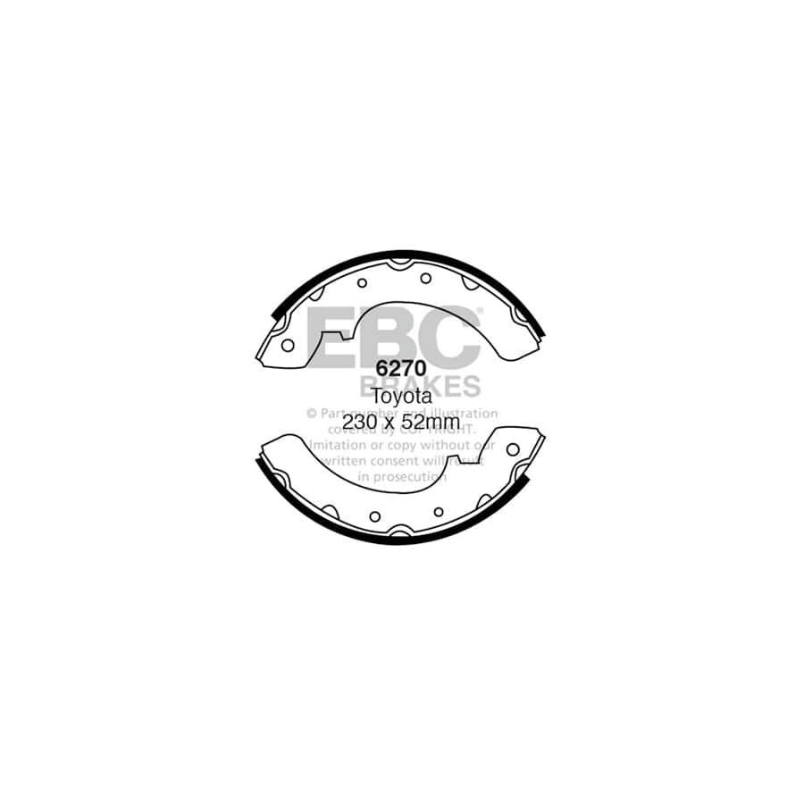 EBC 6270 Toyota Hi-Ace Front/Rear Brake Shoes 1 | Duco Car Parts UK Car Parts
