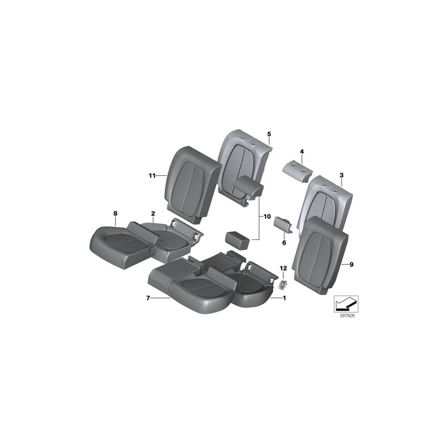 Genuine BMW 52207411971 F39 F45 Cover Backrest, Leather MOCCA (Inc. 220i, 225xe & X2 20d) | Duco Car Parts UK Car Parts