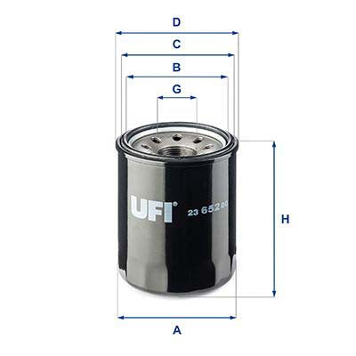 UFI 23.652.00 Oil Filter For Isuzu D-Max Ii Pickup (Tfr, Tfs)