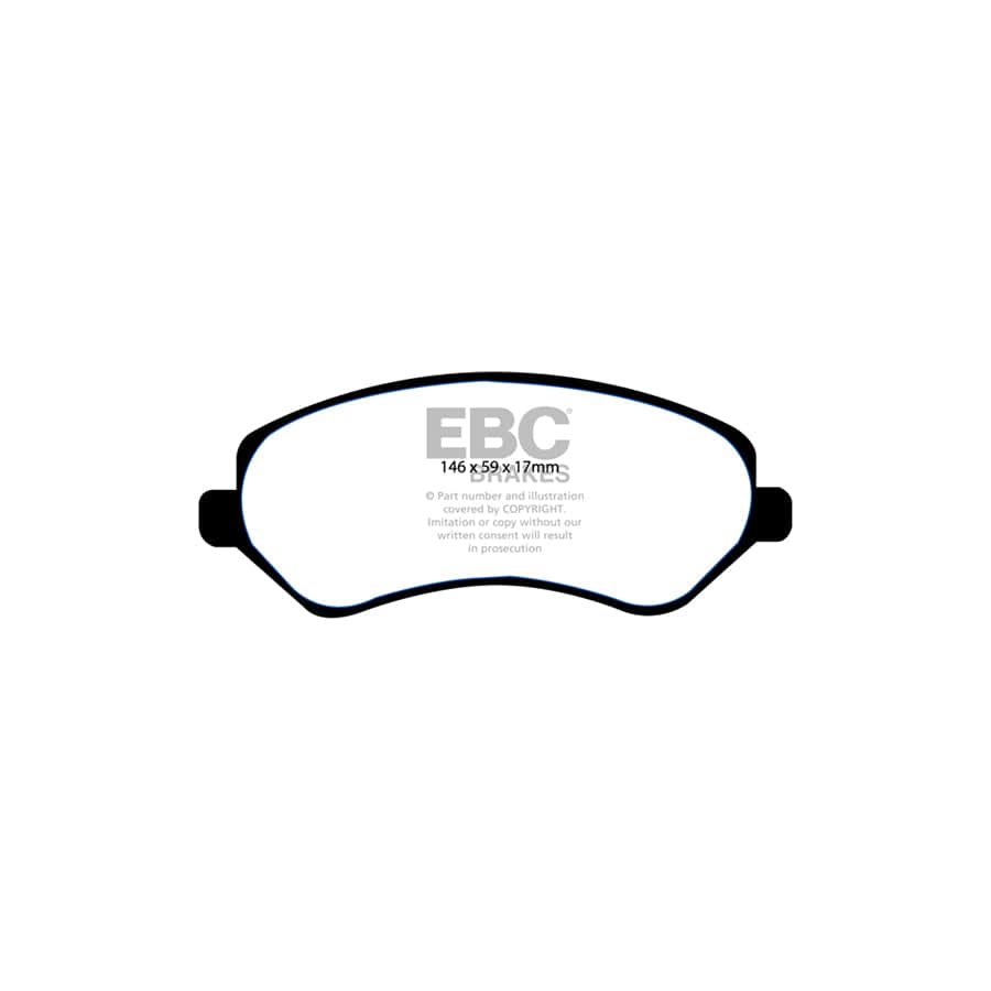 EBC PD03KF1338 Chrysler Yellowstuff Front Brake Pad & Plain Disc Kit (Inc. Grand Voyager & Voyager) 2 | Duco Car Parts UK Car Parts