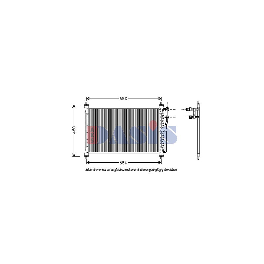 AKS Dasis 372090N Air Conditioning Condenser For Jaguar Xj Saloon (Xj40, Xj81) | Duco Car Parts UK
