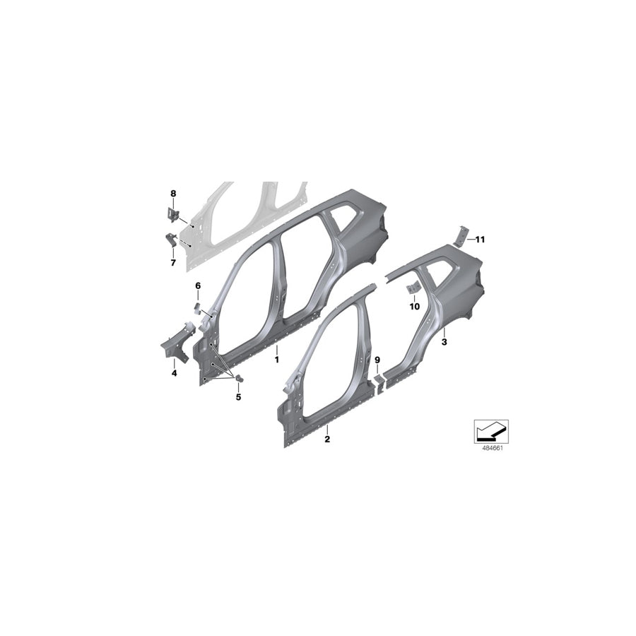 Genuine BMW 41007494167 Reinforcement Plate, C-Pillar, Left (Inc. X3 20iX, X3 20i 1.6 & X3 20i) | Duco Car Parts UK