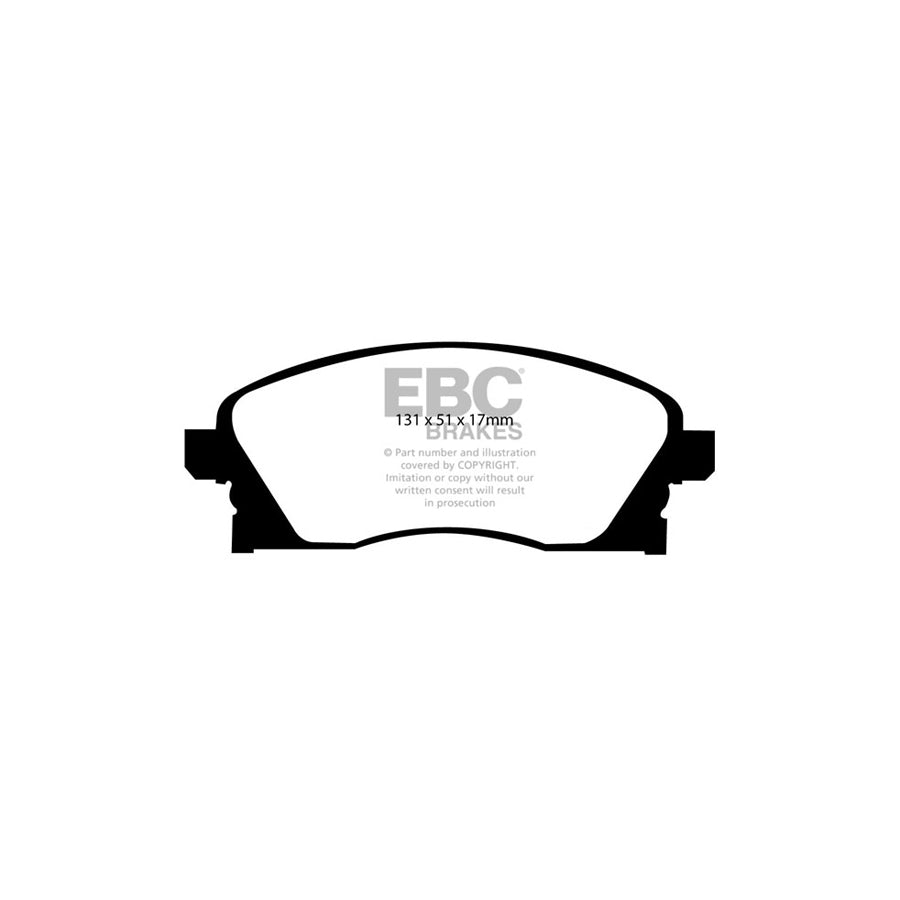 EBC PD11KF358 Opel Vauxhall Corsa C Greenstuff Front Brake Pad & GD Disc Kit - Girling/TRW Caliper 2 | Duco Car Parts UK Car Parts