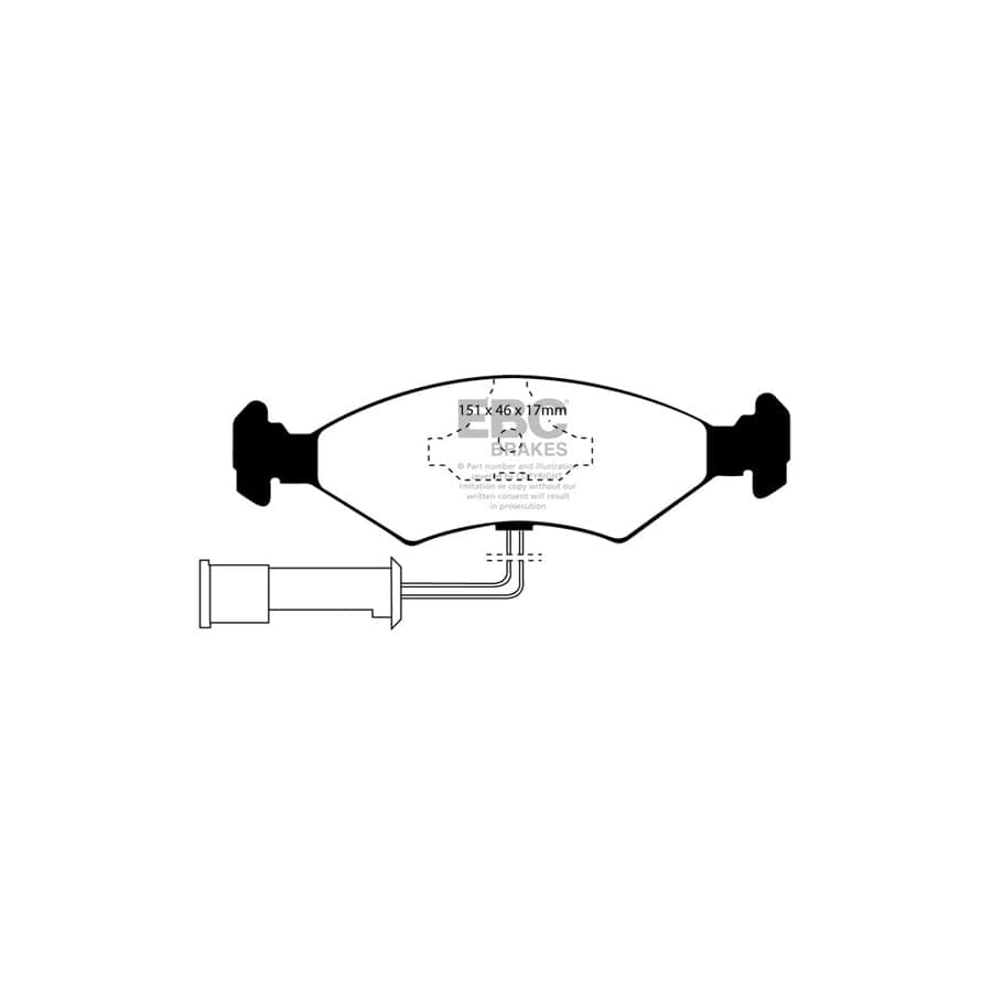 EBC PD01KF560 Ford Fiesta Mk3 Greenstuff Front Brake Pad & Plain Disc Kit  2 | Duco Car Parts UK Car Parts