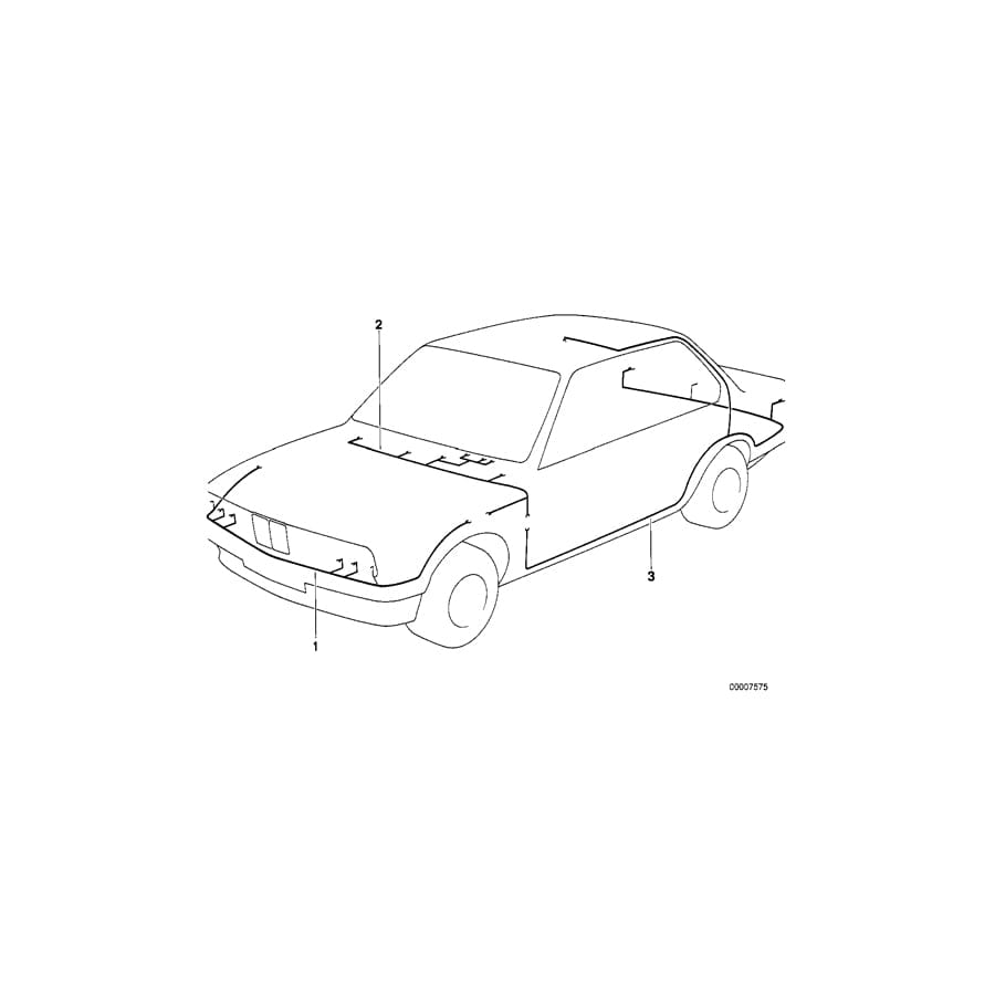 Genuine BMW 61118359851 E34 Wiring Harness, Front Section (Inc. 530i & 540i) | Duco Car Parts UK Car Parts