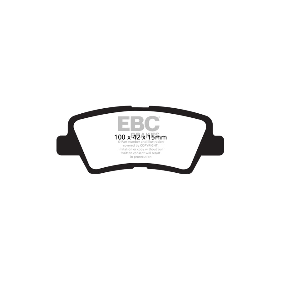 EBC DP41875R Hyundai Kia Yellowstuff Rear Brake Pads (Inc. Tucson & Sportage QL) 2 | Duco Car Parts UK Car Parts