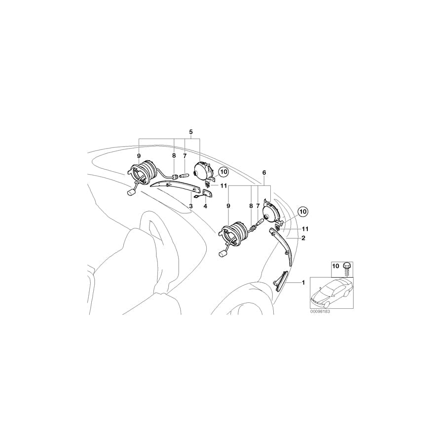 Genuine BMW 63148384573 E52 Covering Cap (Inc. ALPINA V8 & Z8) | Duco Car Parts UK Car Parts