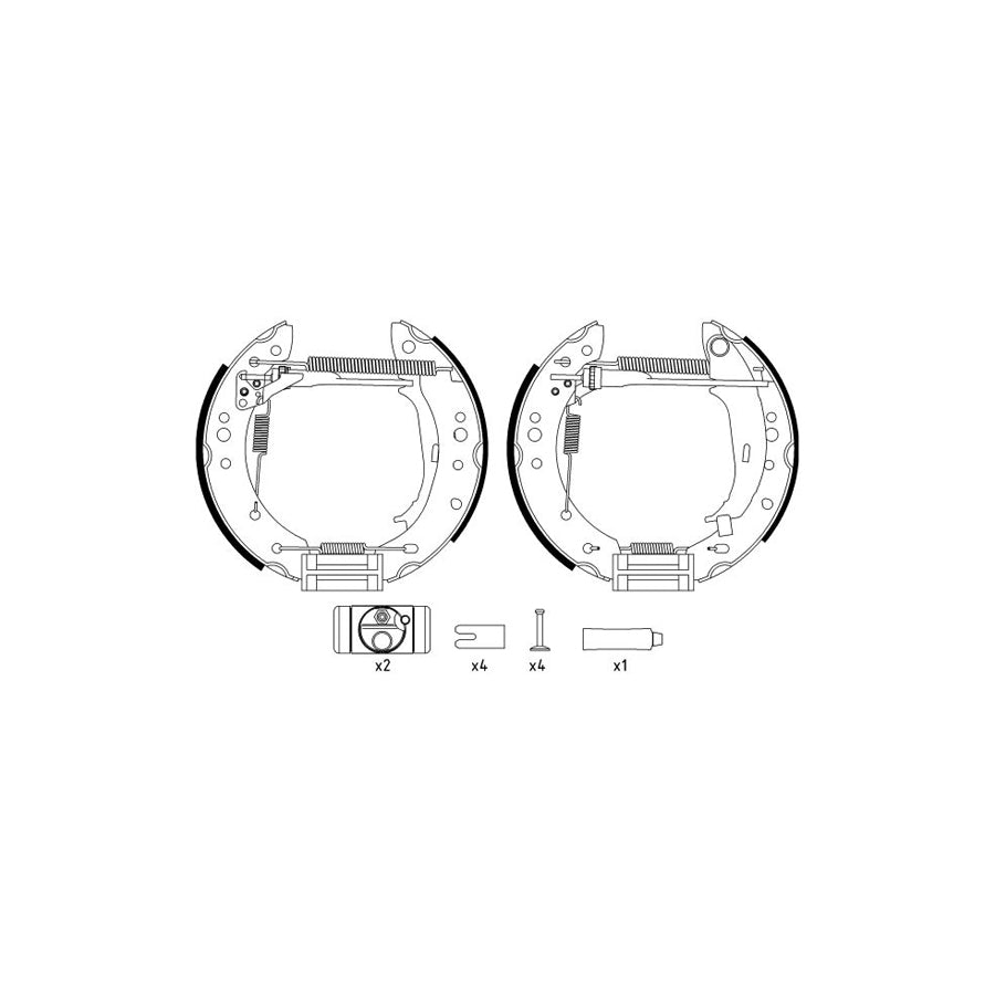 Hella Shoe Kit Pro 8DB 355 022-931 Brake Set, Drum Brakes