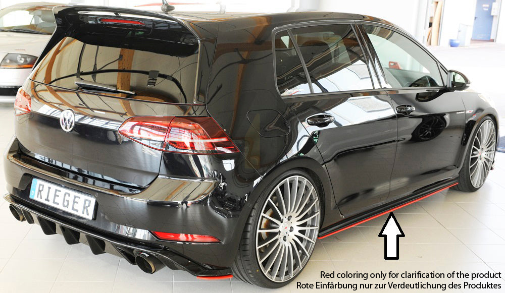 Rieger 00059587 VW Mk7 Golf Side Skirt Splitter (GTI, GTD & GTE) 4 | Duco Car Parts UK Car Parts