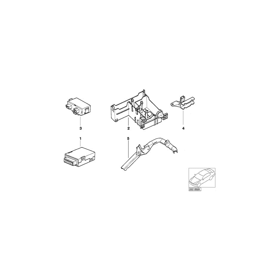 Genuine BMW 61358364913 E34 Bracket F Transmitter Receiver Module (Inc. 525td, 518i & M5 3.8) | Duco Car Parts UK Car Parts