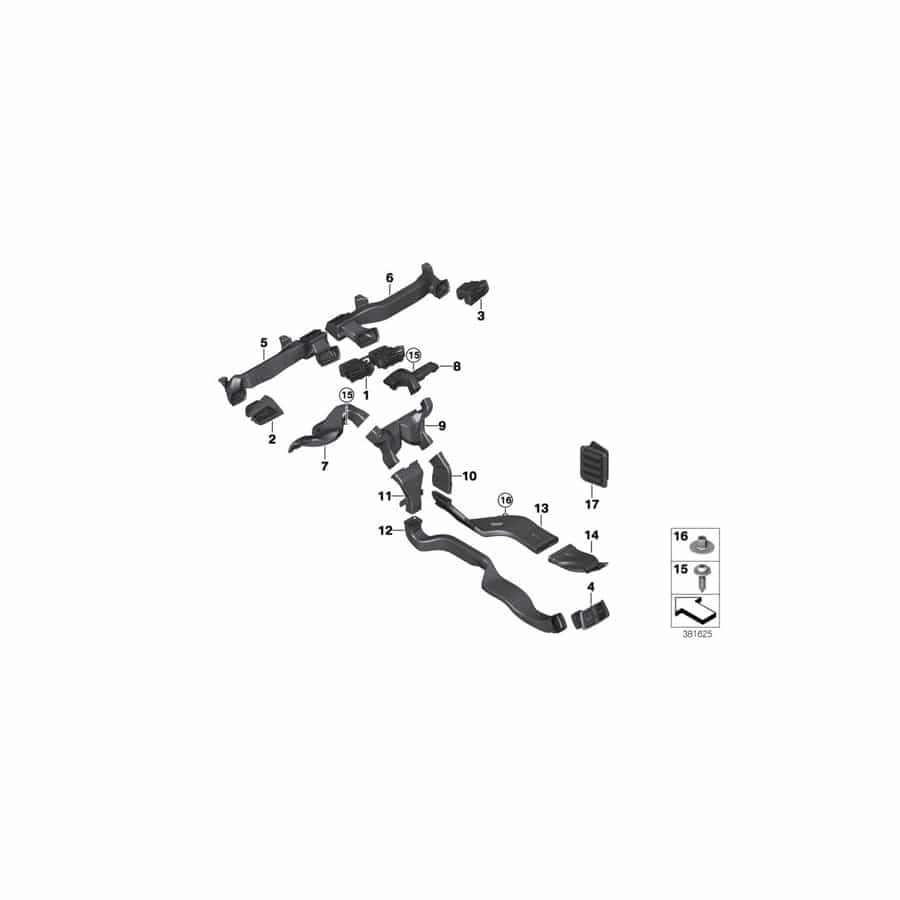 Genuine BMW 51459290792 F46 F45 Cold Air Duct Right (Inc. 214d, 225i & 218dX) | Duco Car Parts UK Car Parts