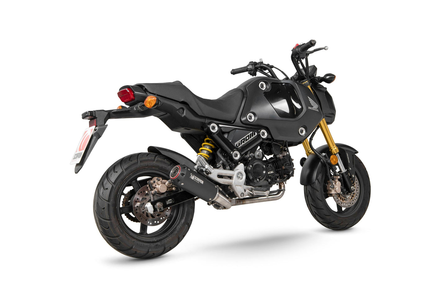 Scorpion PHA199SYSBCER Honda MSX 125 Red Power Full System - Black Ceramic Coated Sleeve | Duco Car Parts UK UK