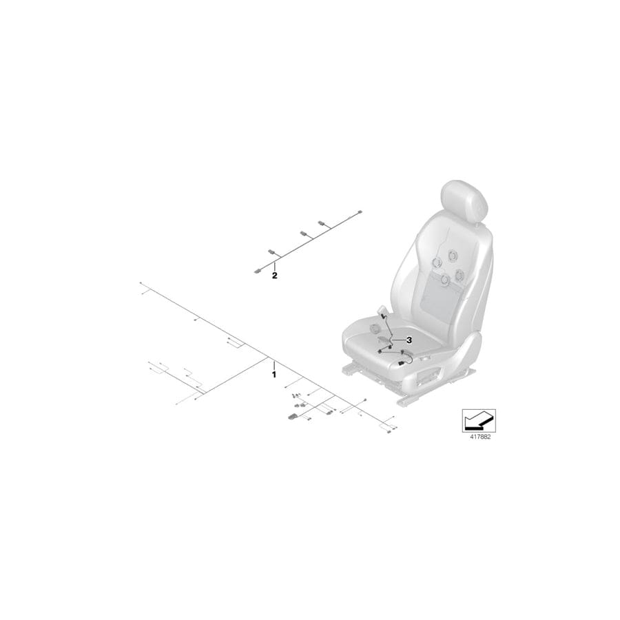 Genuine BMW 61129365002 F15 F16 Wiring Set Seat Left (Inc. X5 30dX, X6 50iX & X5 40dX) | Duco Car Parts UK Car Parts