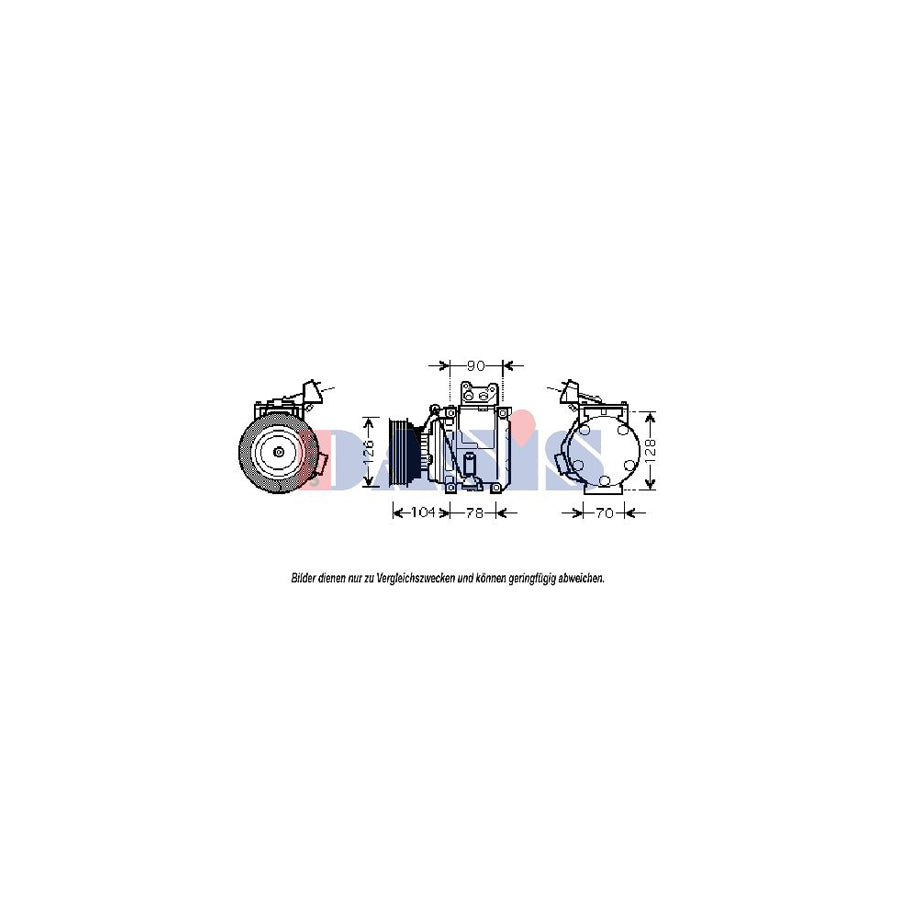 AKS Dasis 851034N Compressor, Air Conditioning For Toyota Avensis I Estate (T22) | Duco Car Parts UK