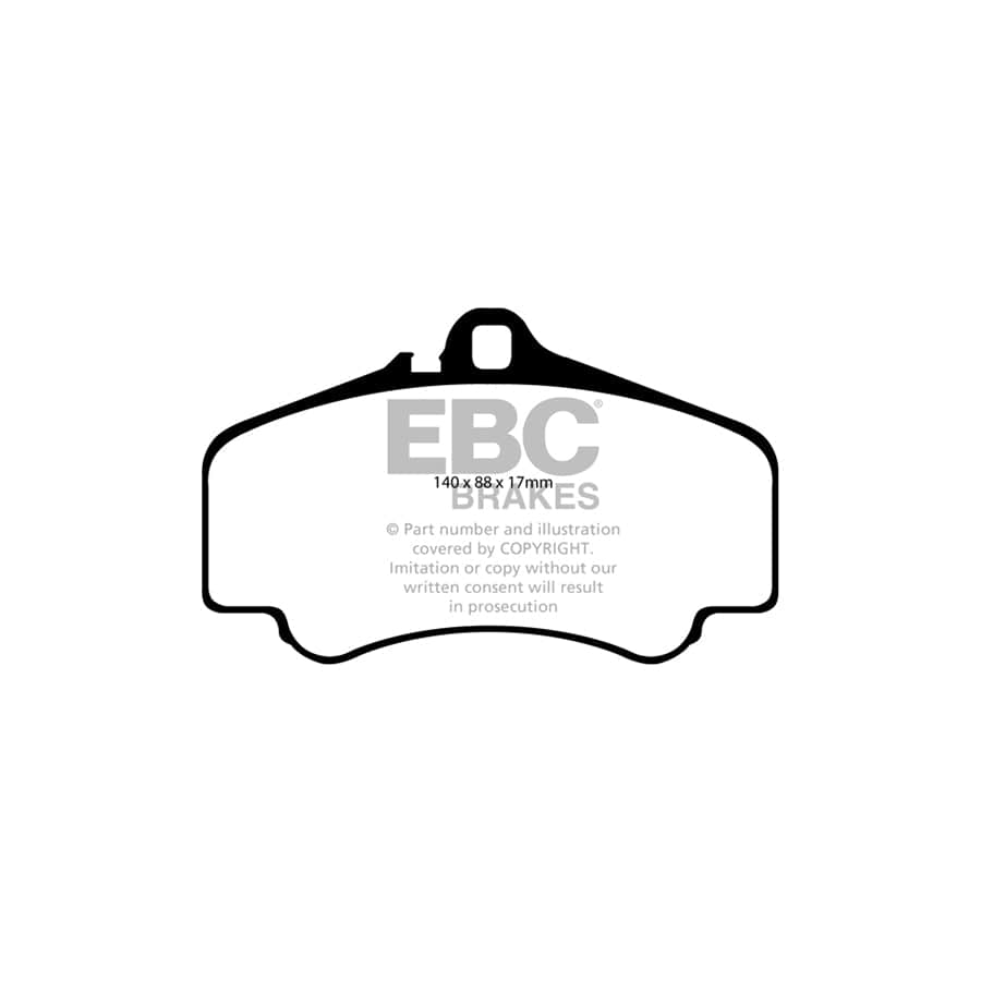 EBC PD02KF421 Porsche 911 (996) Redstuff Front Brake Pad & Plain Disc Kit - Brembo Caliper 2 | Duco Car Parts UK Car Parts