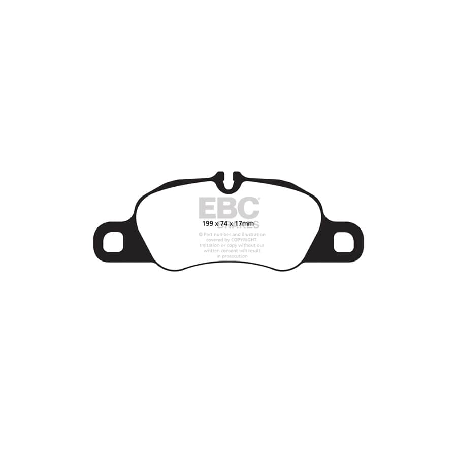 EBC PD02KF423 Porsche Redstuff Front Brake Pad & Plain Disc Kit - Brembo Caliper 2 | Duco Car Parts UK Car Parts
