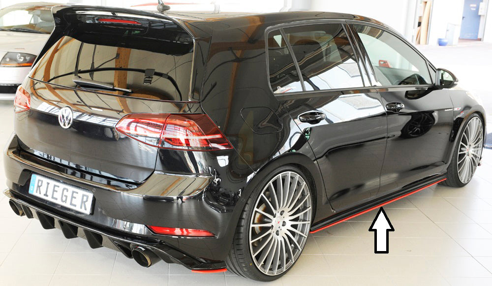 Rieger 00059587 VW Mk7 Golf Side Skirt Splitter (GTI, GTD & GTE) 5 | Duco Car Parts UK Car Parts
