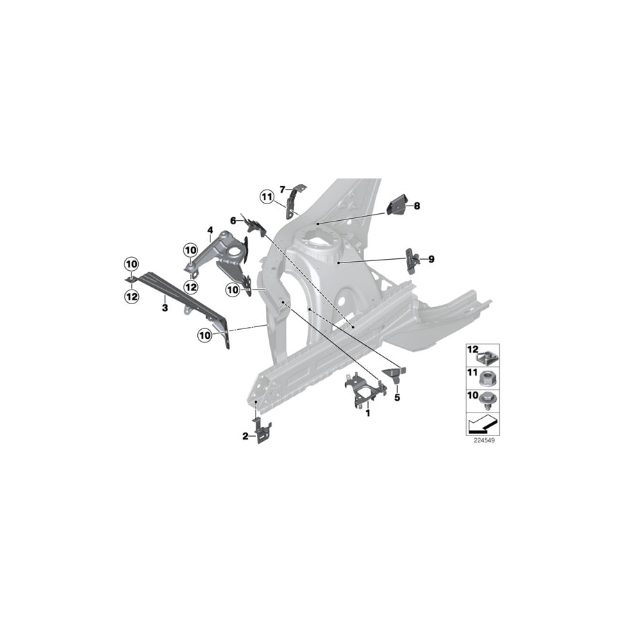 Genuine BMW 41117267092 F25 F26 Bracket Brake Pipe Right (Inc. X3 35iX, X3 18i & X4 20iX) | Duco Car Parts UK