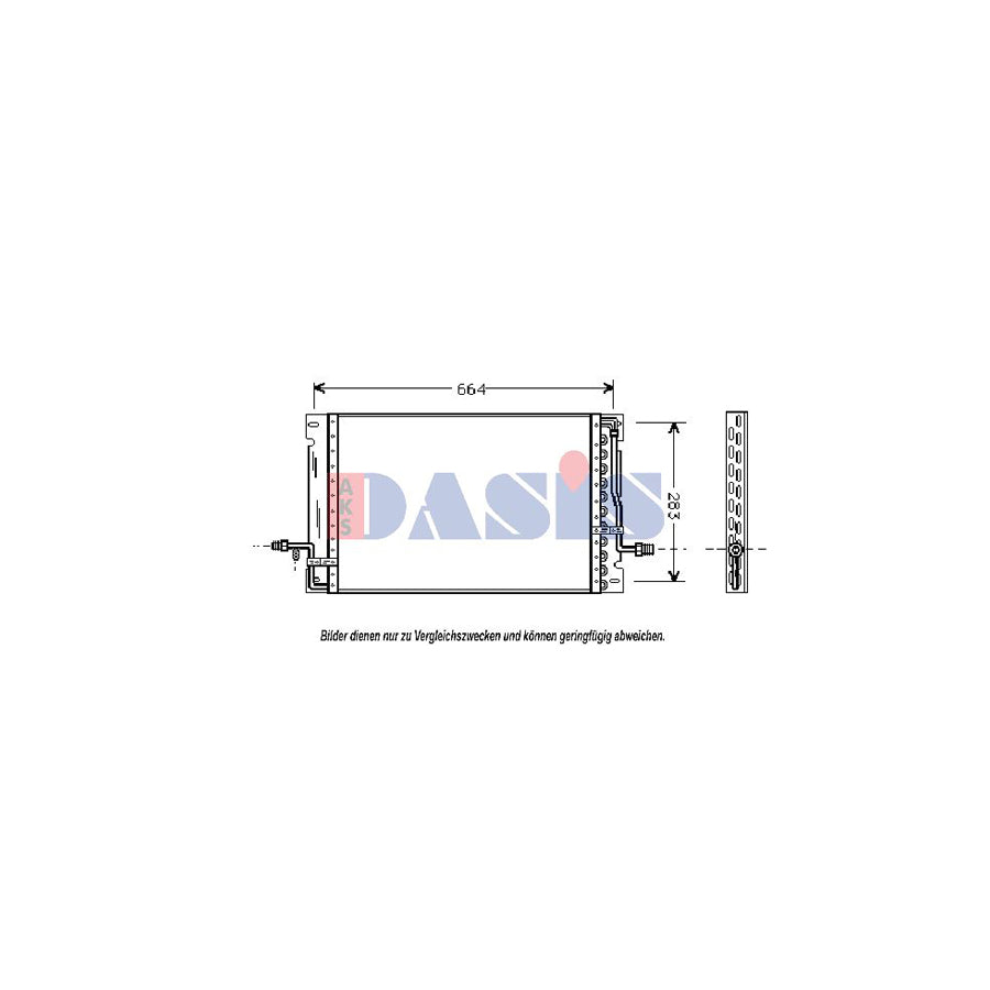 AKS Dasis 222060N Air Conditioning Condenser For Volvo 850 | Duco Car Parts UK