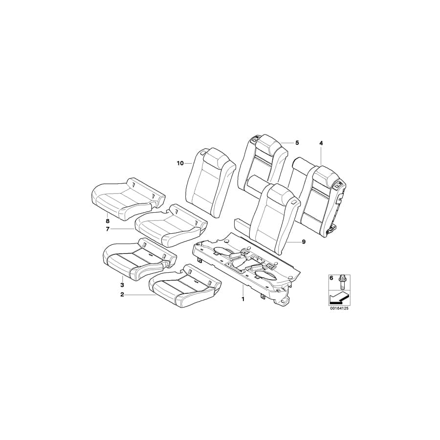 Genuine BMW 52207322815 E71 Seat Cover Leather Left VERMILIONROT (Inc. X6 35iX, X6 50iX & X6 35dX) | Duco Car Parts UK Car Parts