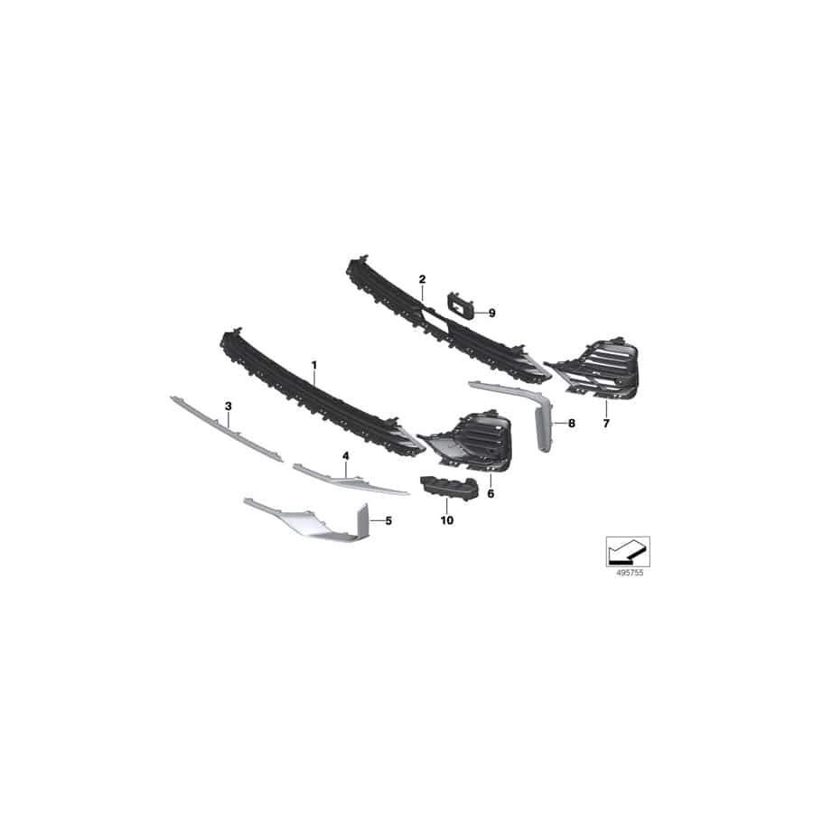 Genuine BMW 51117470330 G07 Moulding Front Right (Inc. X7 50iX, X7 40iX & X7 30dX) | Duco Car Parts UK Car Parts