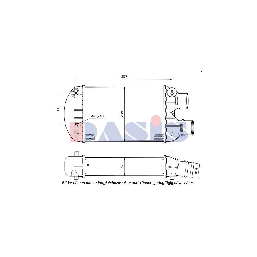 AKS Dasis 087080N Intercooler For Fiat Multipla (186) | Duco Car Parts UK