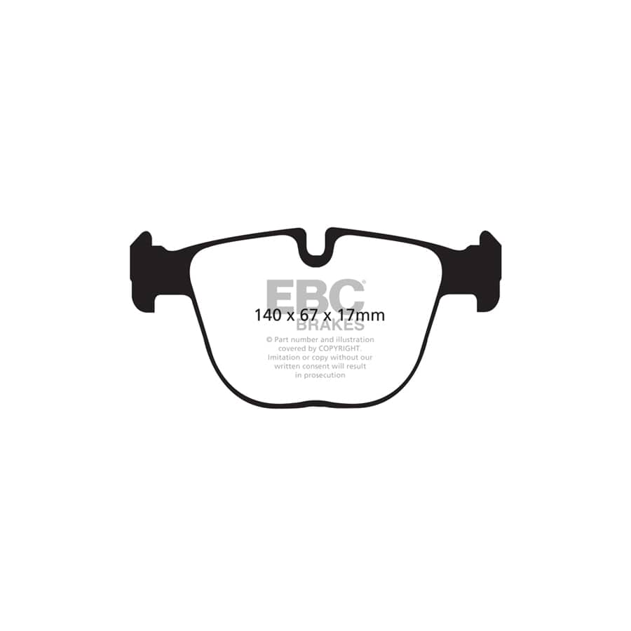 EBC PD01KR968 BMW E71 Greenstuff Rear Brake Pad & Plain Disc Kit - ATE Caliper 2 | Duco Car Parts UK Car Parts