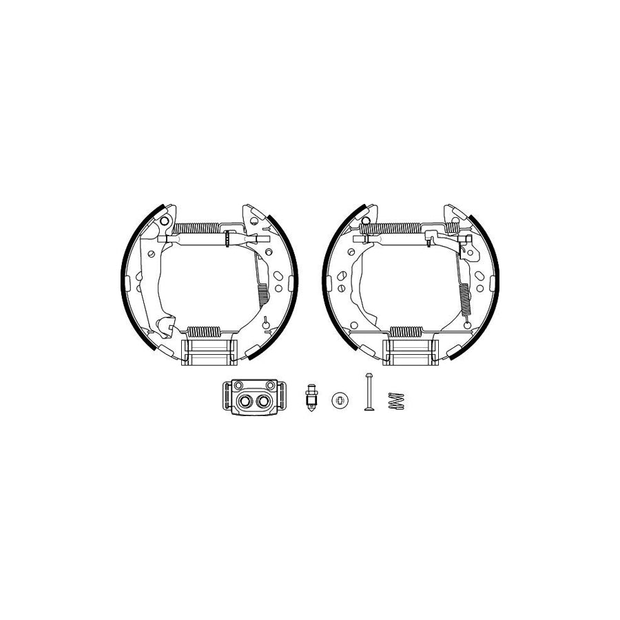 Hella 8DB 355 038-171 Brake Shoe Set For Hyundai Amica / Atoz (MX)