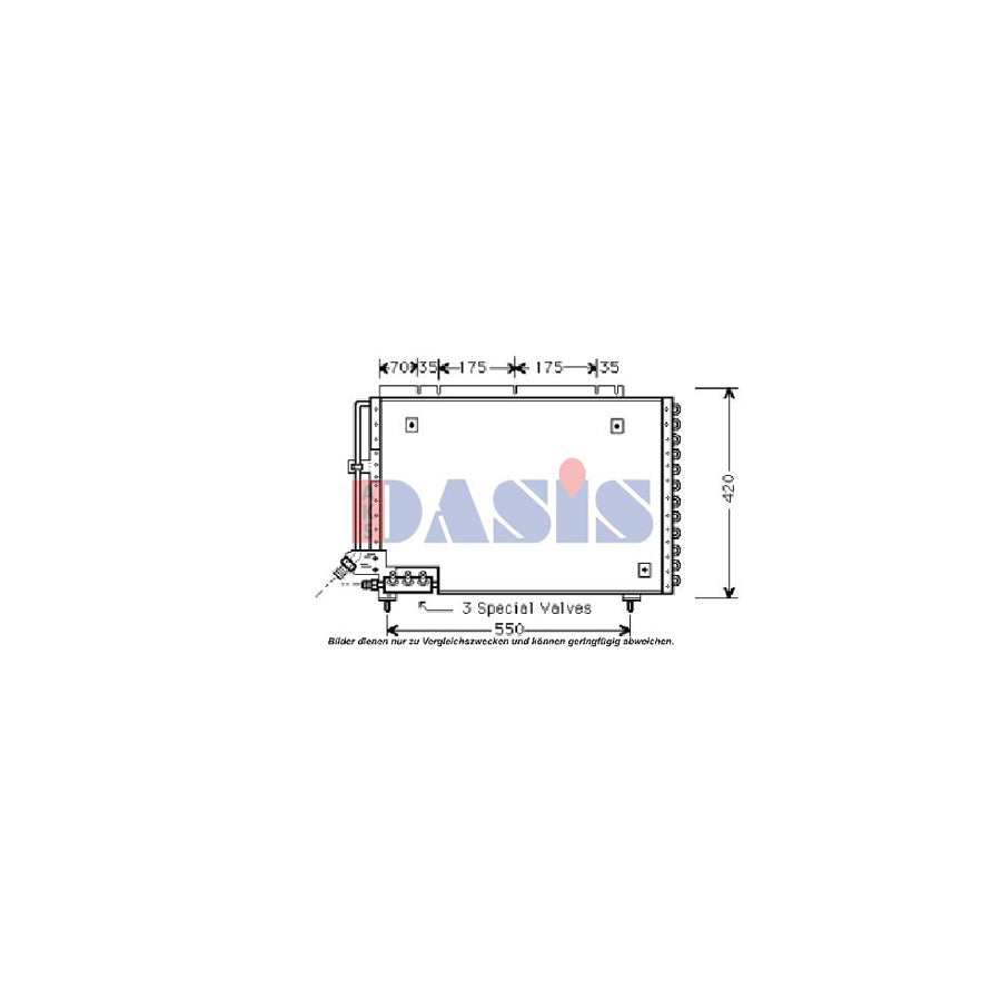 AKS Dasis 222100N Air Conditioning Condenser | Duco Car Parts UK