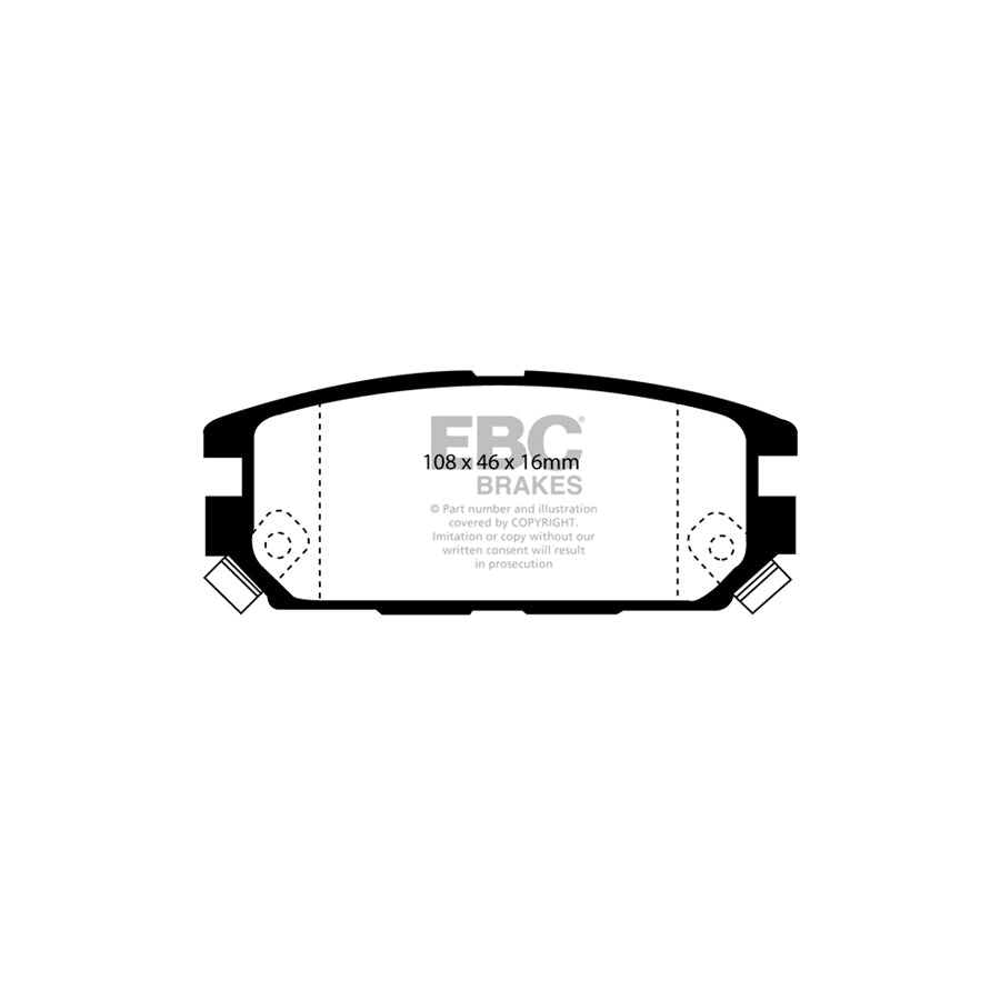 EBC PD07KR148 Mitsubishi 3000 GTO Redstuff Rear Brake Pad & USR Disc Kit 2 | Duco Car Parts UK Car Parts