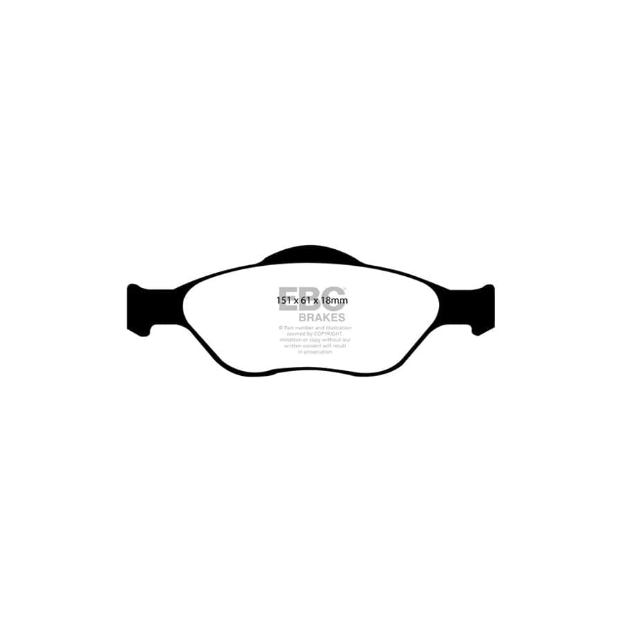 EBC PD18KF040 Ford Mazda Yellowstuff Front Brake Pad & BSD Disc Kit 2 | Duco Car Parts UK Car Parts