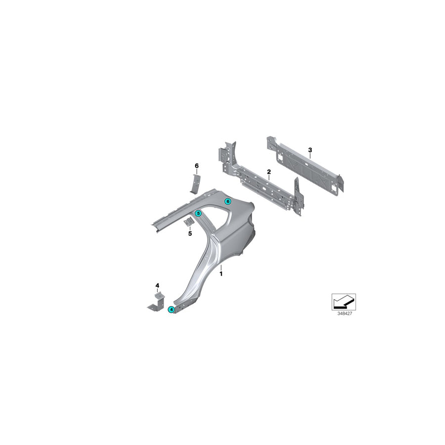 Genuine BMW 41217374417 Reinforcement Plate, D-Pillar, Left (Inc. X5 25d, X5 M & X5 35iX) | Duco Car Parts UK