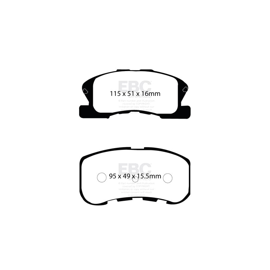 EBC PDKF584 Daihatsu Perodua Ultimax Front Brake Pad & Plain Disc Kit (Inc. Move, Sirion, YRV, Kenari) 2 | Duco Car Parts UK Car Parts
