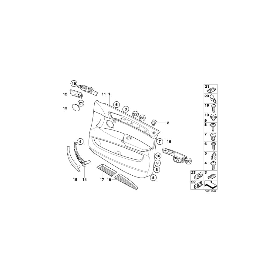 Genuine BMW 51417243750 E71 Door Lining Leather Front Right BAMBUSBEIGE (Inc. X6 40iX & X6 M) | Duco Car Parts UK Car Parts