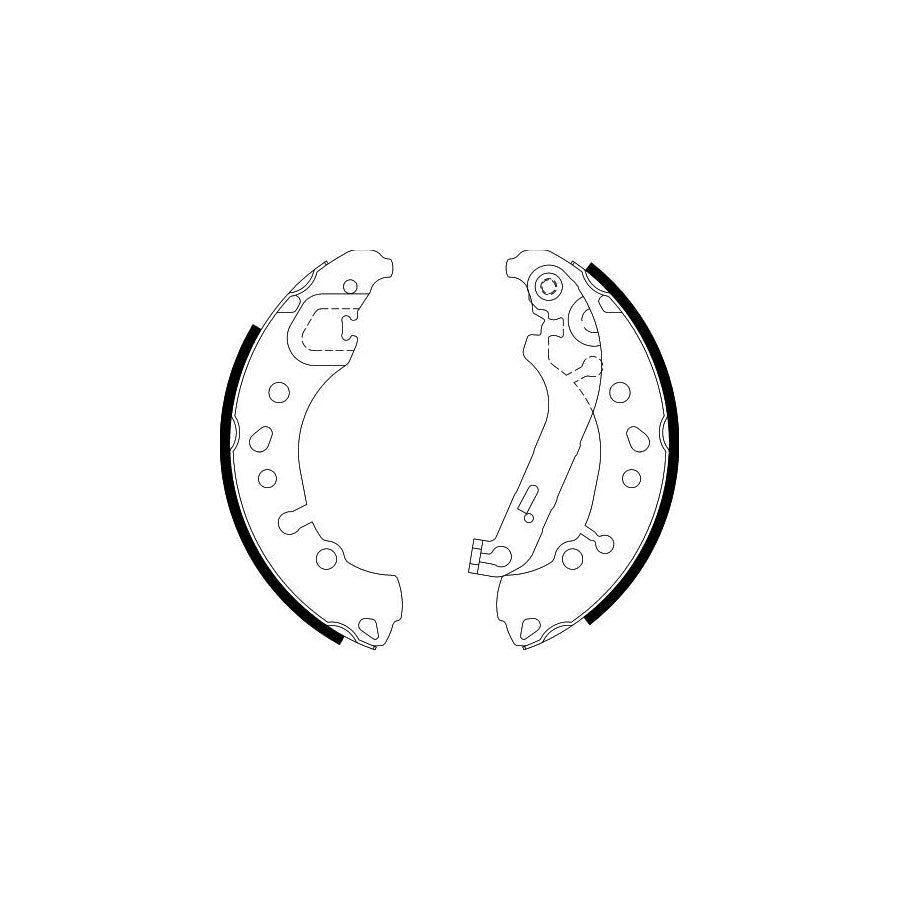 Hella 8DB 355 038-011 Brake Shoe Set For Ford Fiesta
