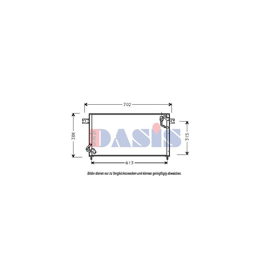 AKS Dasis 142190N Air Conditioning Condenser For Mitsubishi Pajero / Shogun | Duco Car Parts UK