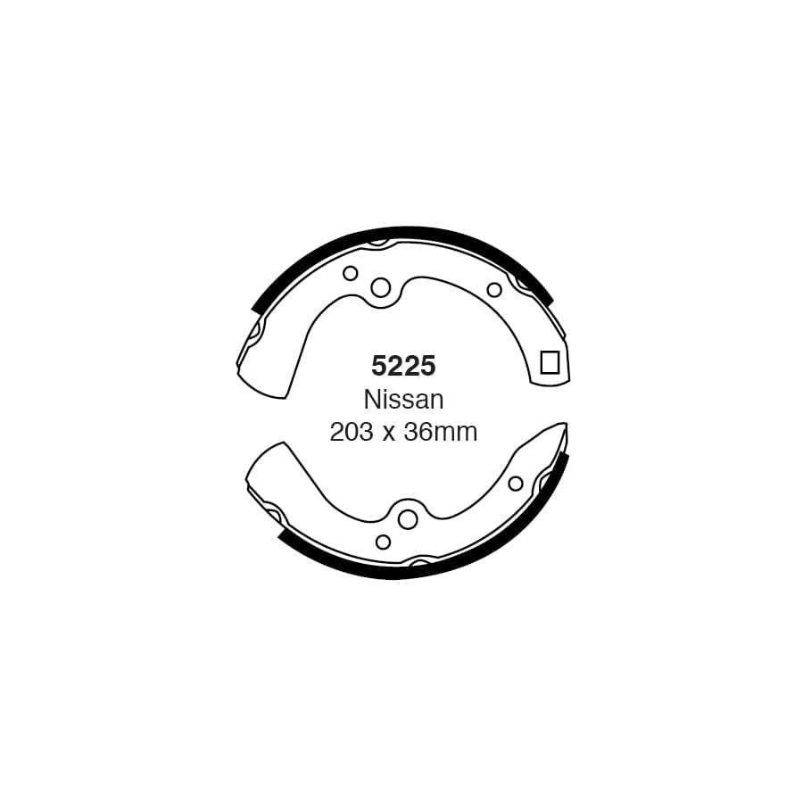 EBC 5225 Datsun Violet Rear Brake Shoes 1 | Duco Car Parts UK Car Parts