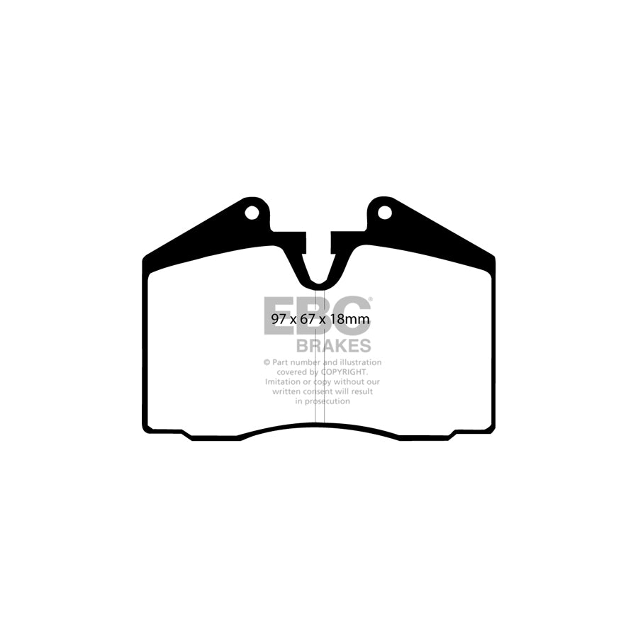 EBC DP9612 Ferrari Lamborghini Maserati Porsche Orangestuff Front/Rear Brake Pads - Brembo/ATE Caliper 2 | Duco Car Parts UK Car Parts