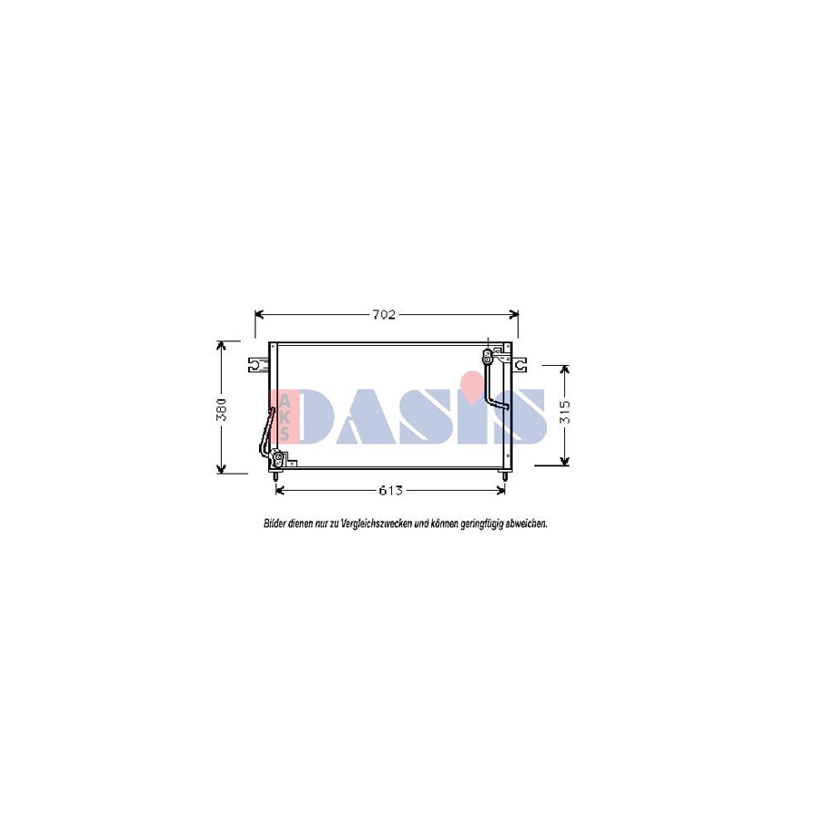 AKS Dasis 142200N Air Conditioning Condenser For Mitsubishi Pajero / Shogun | Duco Car Parts UK
