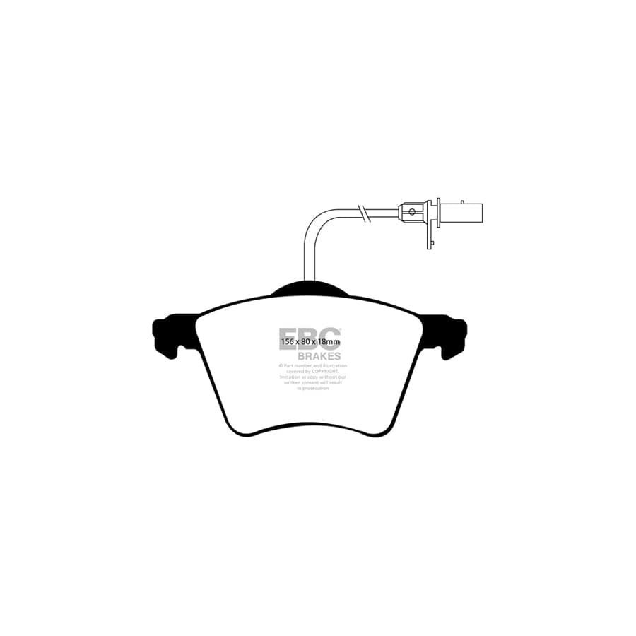 EBC PD01KF570 Ford Seat VW Greenstuff Front Brake Pad & Plain Disc Kit  - Girling/TRW Caliper 2 | Duco Car Parts UK Car Parts